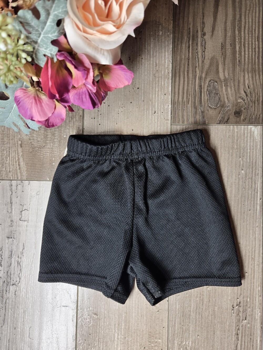Garanimals Black Mesh Athletic Baby Boy Shorts 12m